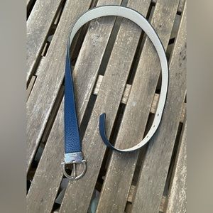 Women’ s Blue and white Salvatore Ferragamo double sided leather belt XS- M